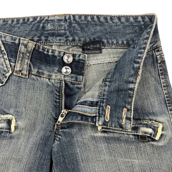 Pre-Loved Gang-Rio Brazilian Women US 2 Jeans Washed Denim Capri 3/4 Pants - Picture 5 of 15